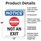 Signmission Not An Exit, 12 in W x Rectangle, Plastic OS-2PACK-NS-P-1218-V-15167 - alternate 2